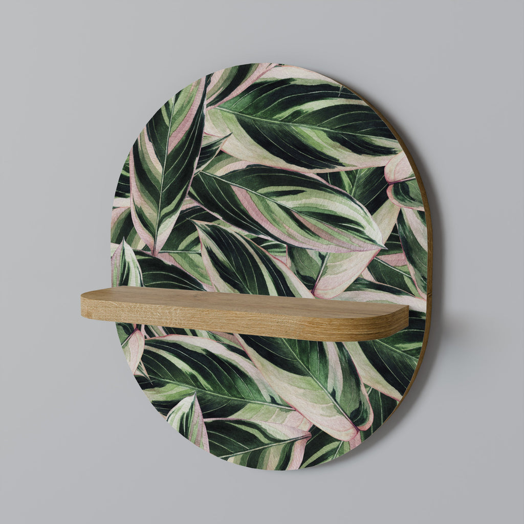 EERIE STROMANTHE Oval Art Shelf In Oak Effect