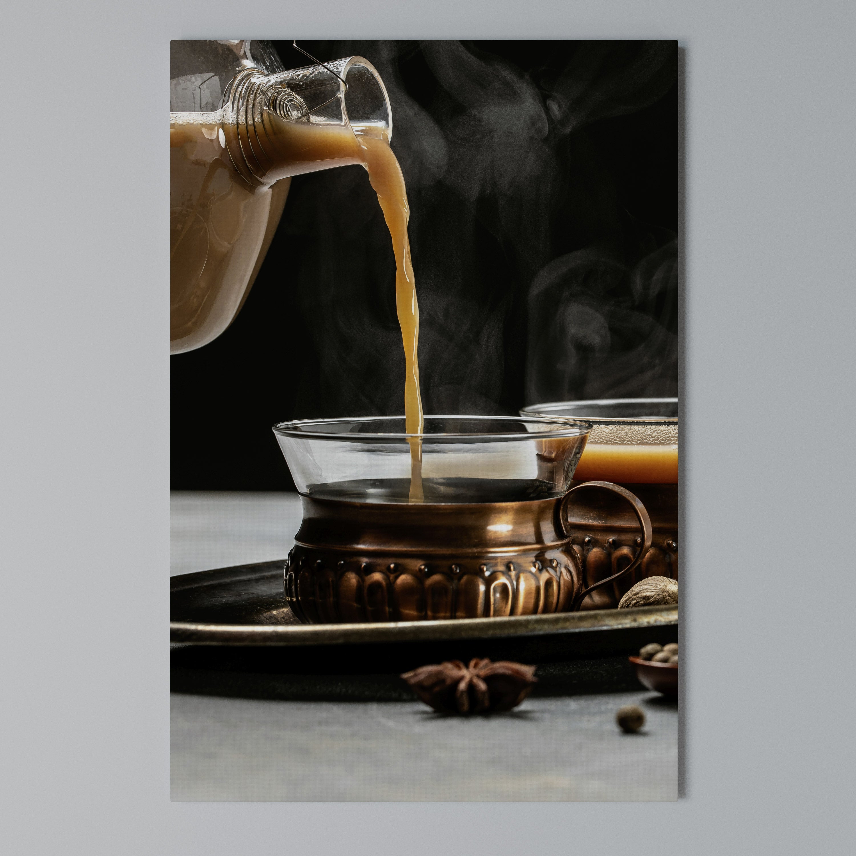 STEAMING SIPS OF SERENITY Κατακόρυφος Πίνακας σε Καμβά