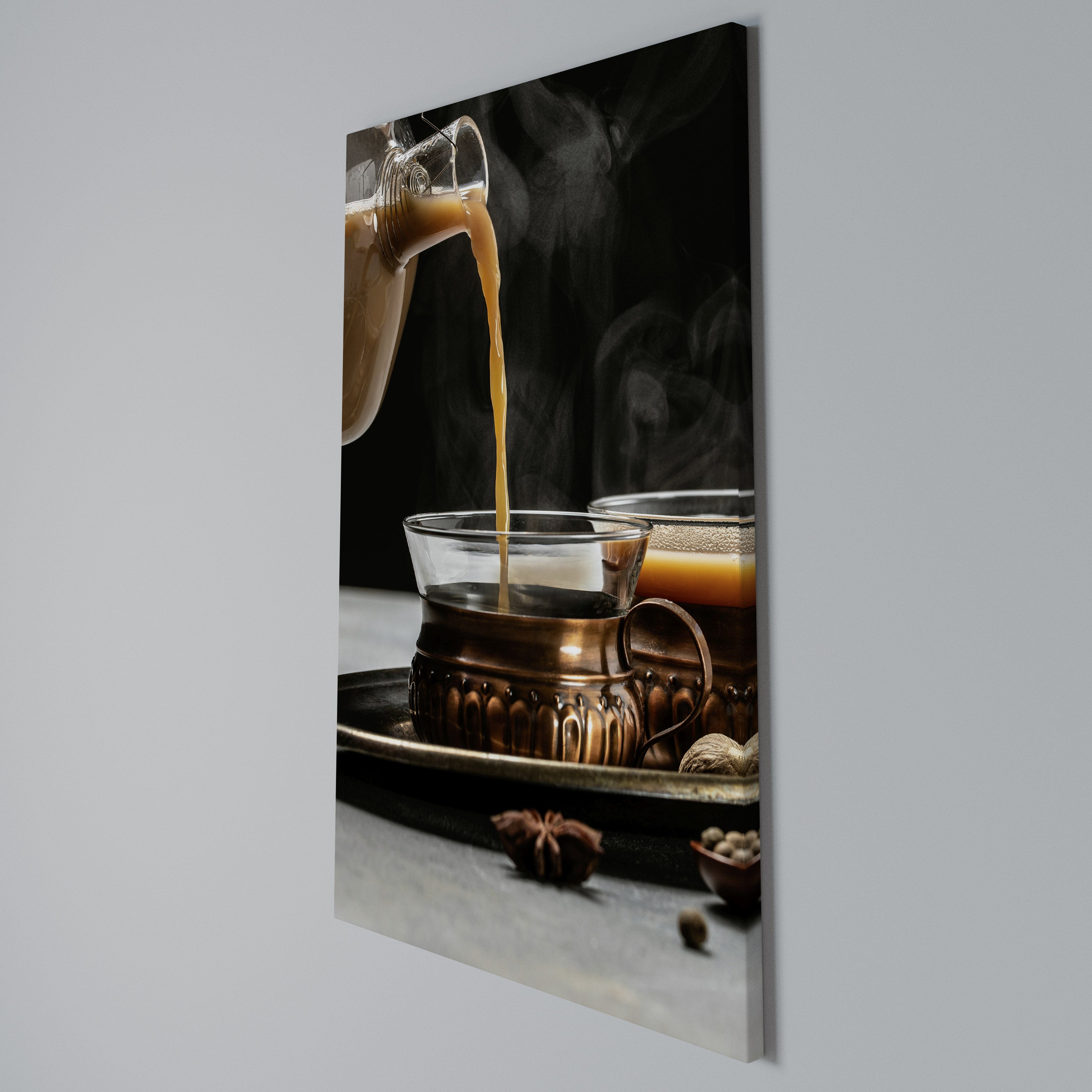STEAMING SIPS OF SERENITY Κατακόρυφος Πίνακας σε Καμβά