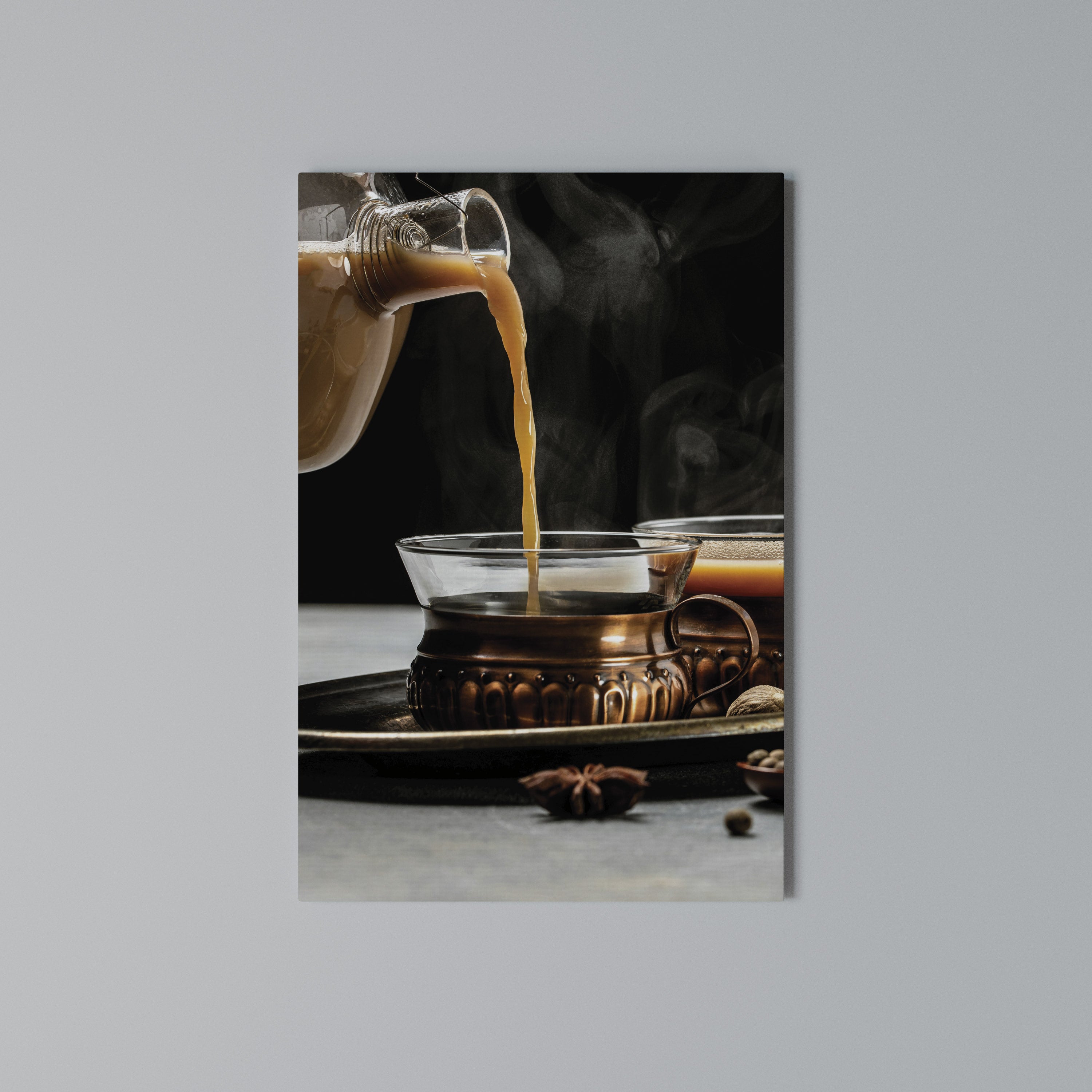 STEAMING SIPS OF SERENITY Κατακόρυφος Πίνακας σε Καμβά
