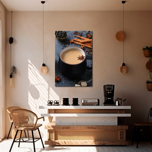 WARMTH IN A CUP Κατακόρυφος Πίνακας σε Καμβά