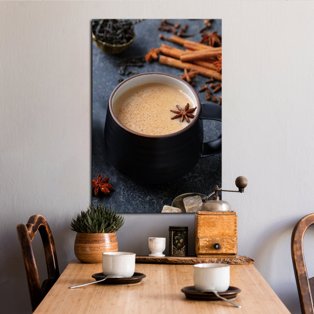 WARMTH IN A CUP Κατακόρυφος Πίνακας σε Καμβά