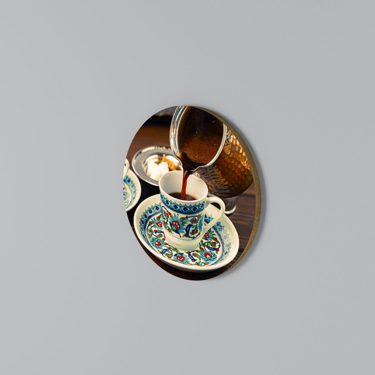 TRADITION IN A CUP Round Wall Art