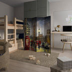 LONDON'S TIMELESS VIBES Παραβάν με 4 πάνελ