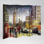 LONDON'S TIMELESS VIBES 6-Panel Room Divider