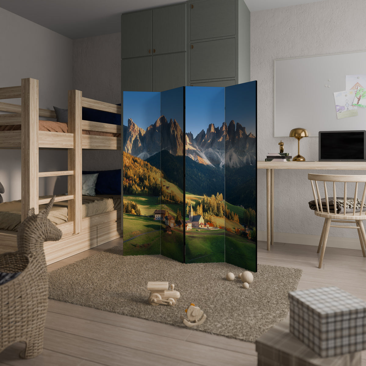 MOUNTAIN DREAMSCAPE Παραβάν με 4 πάνελ
