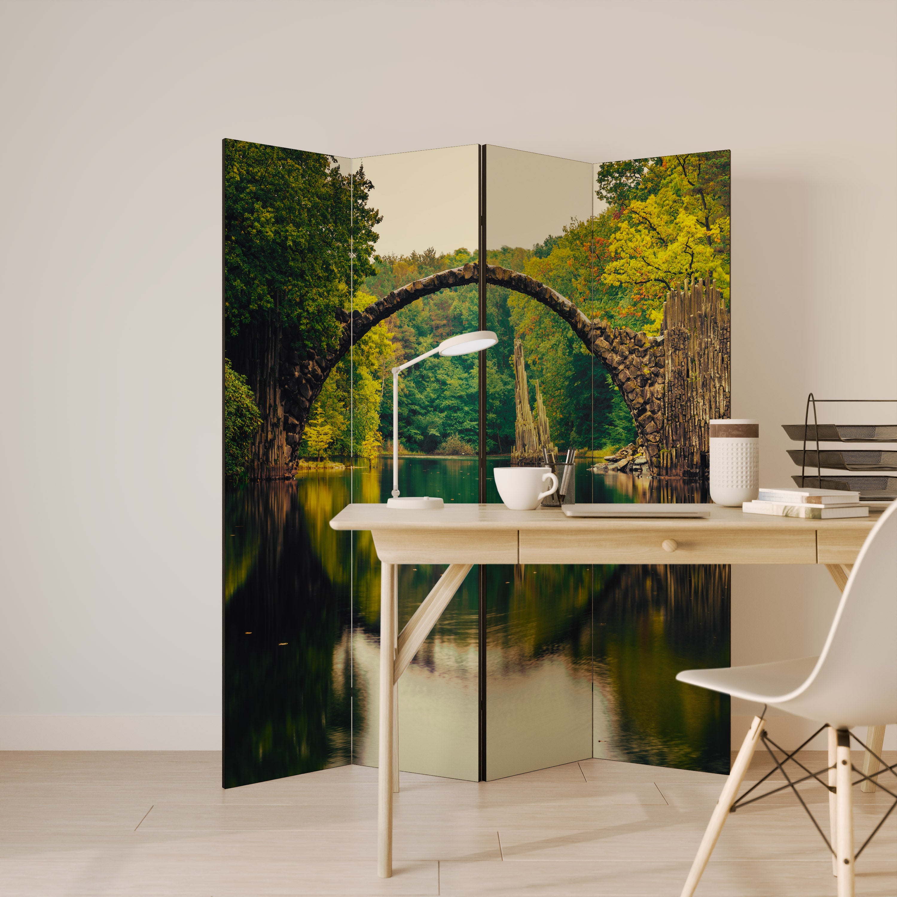 SERENE REFLECTIONS REALM 4-Panel Room Divider