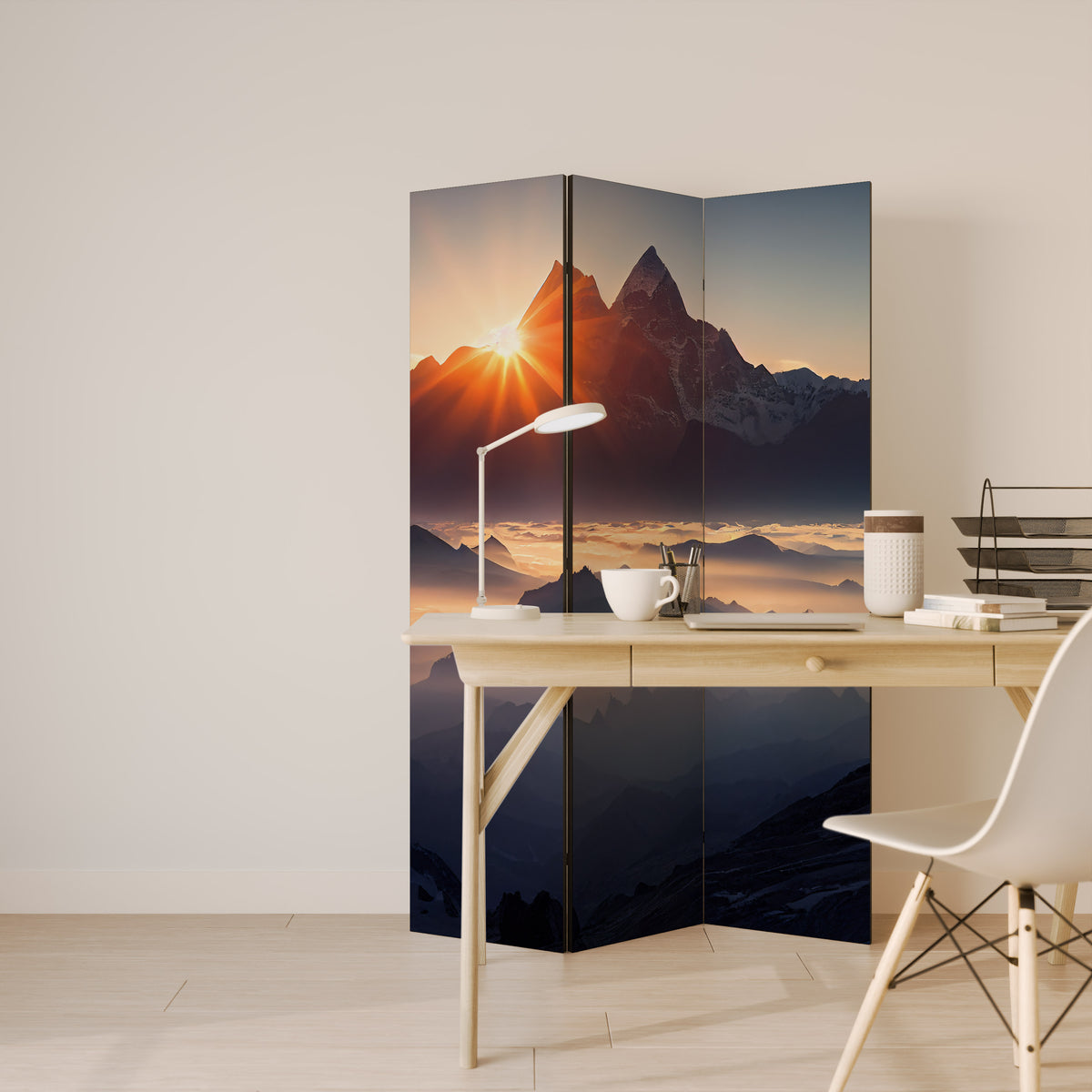 MOUNTAINS AT DAWN Παραβάν με 3 πάνελ