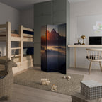 MOUNTAINS AT DAWN 3-Panel Room Divider