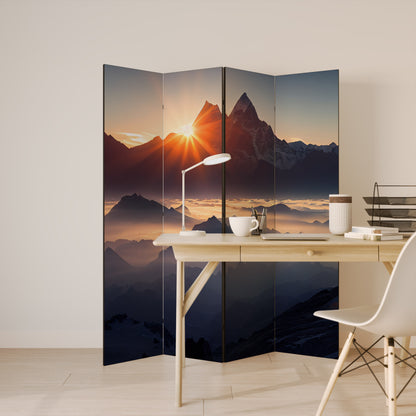 MOUNTAINS AT DAWN Παραβάν με 4 πάνελ