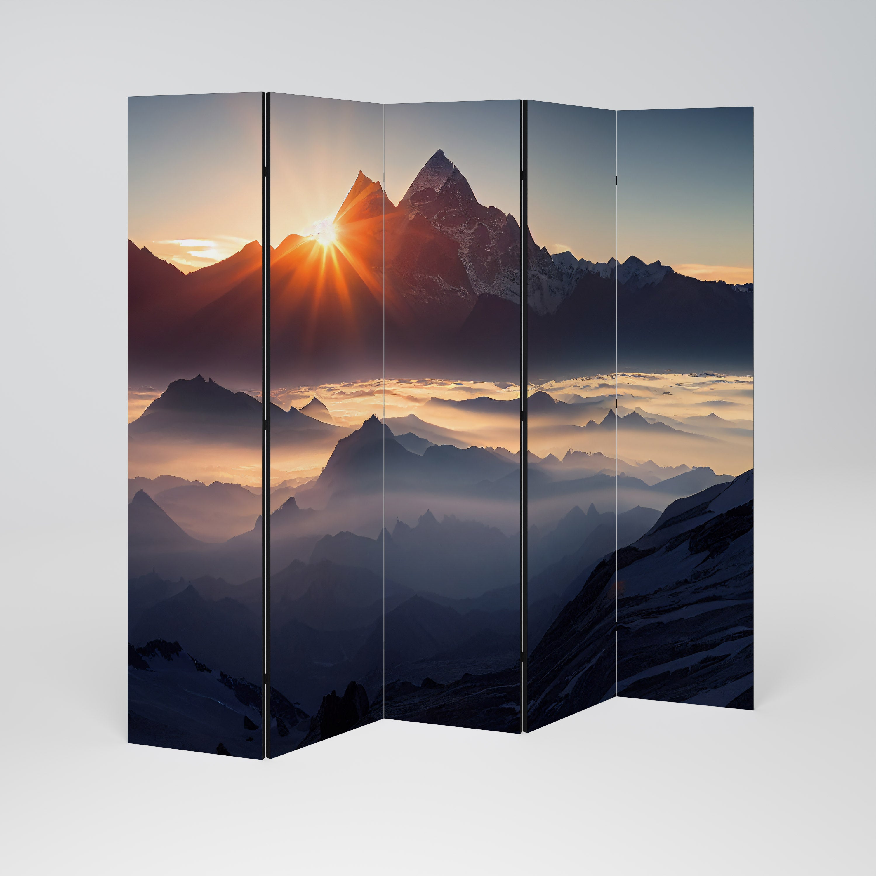MOUNTAINS AT DAWN Παραβάν με 5 πάνελ