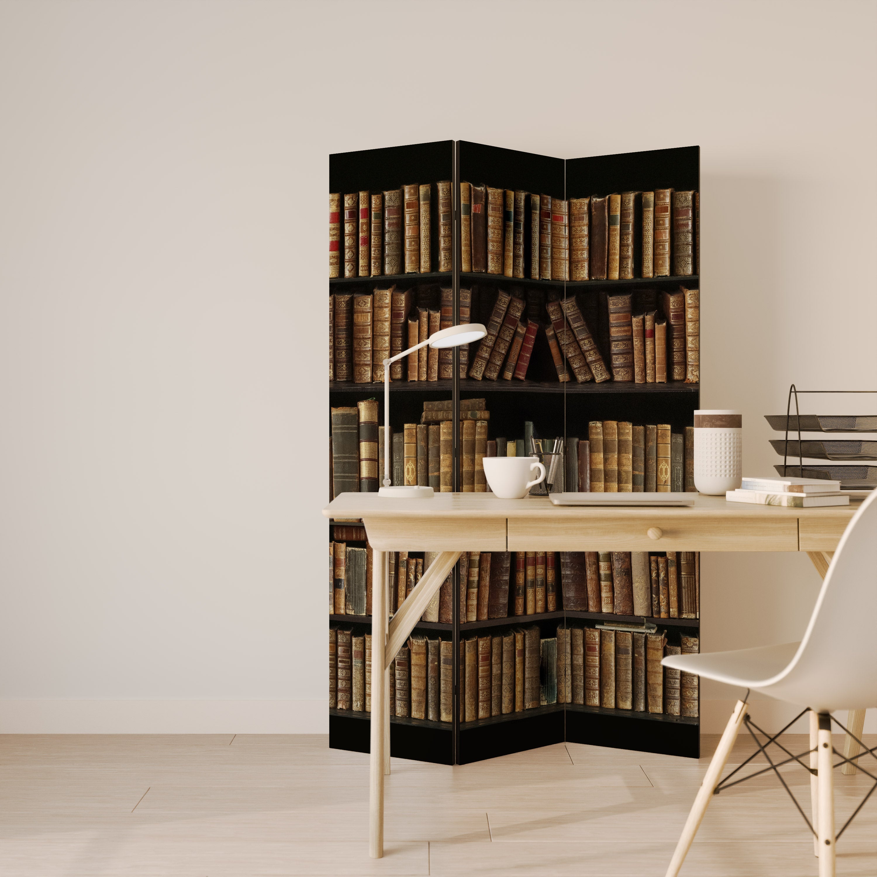 Διακοσμητικό διαχωριστικό δωματίου SHELVES OF TIME 3 πάνελ