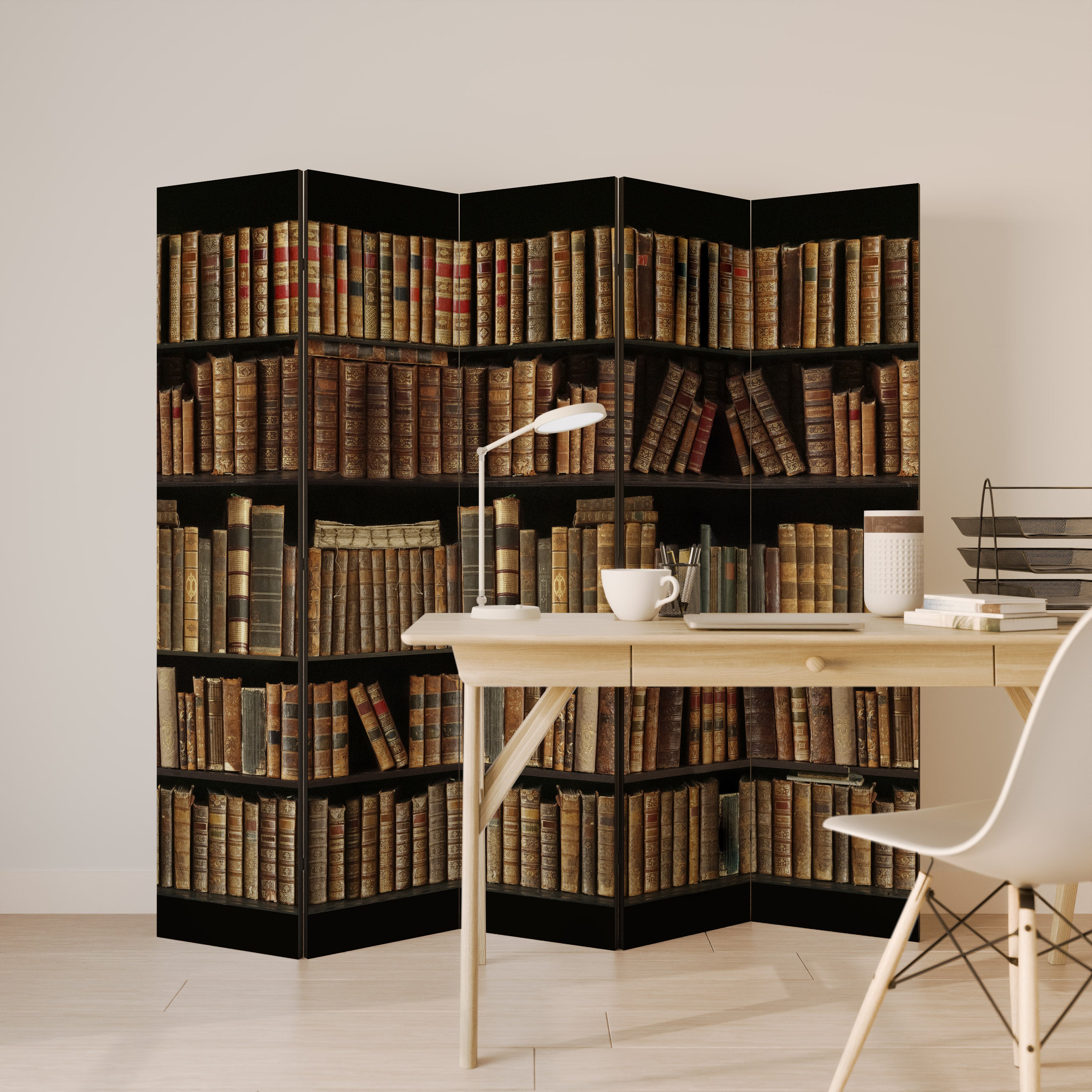 SHELVES OF TIME Παραβάν με 5 πάνελ