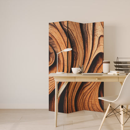 WOODEN WAVES UNFOLDED Παραβάν με 3 πάνελ