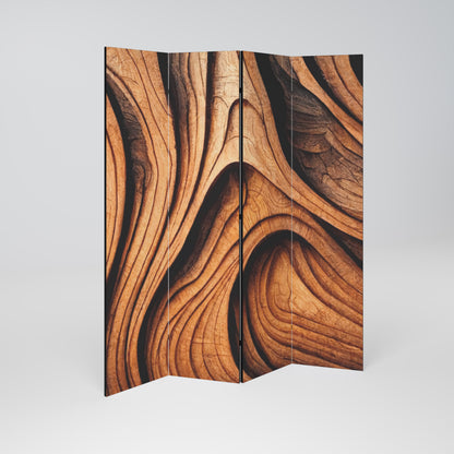 WOODEN WAVES UNFOLDED Παραβάν με 4 πάνελ
