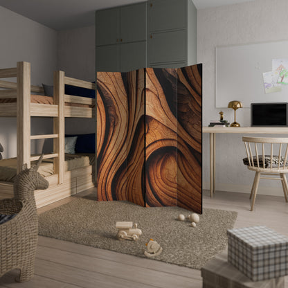 WOODEN WAVES UNFOLDED Παραβάν με 4 πάνελ