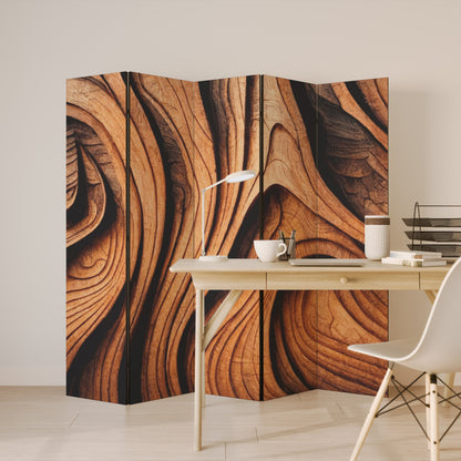 WOODEN WAVES UNFOLDED Παραβάν με 5 πάνελ