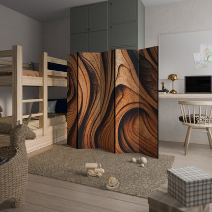 WOODEN WAVES UNFOLDED Παραβάν με 5 πάνελ