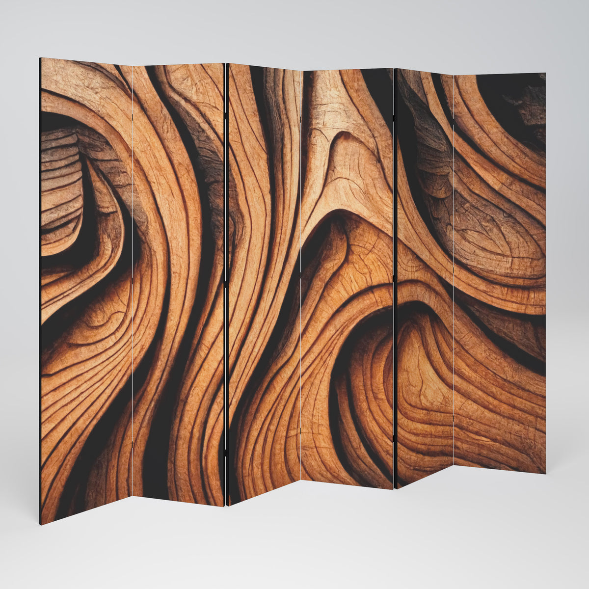 WOODEN WAVES UNFOLDED Παραβάν με 6 πάνελ