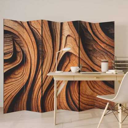 WOODEN WAVES UNFOLDED Παραβάν με 6 πάνελ