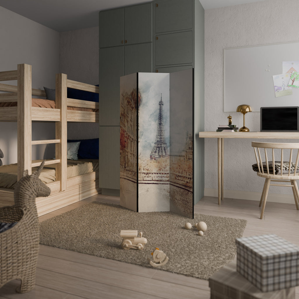 PARISIAN DAYDREAM Decorative 3-Panel Room Divider