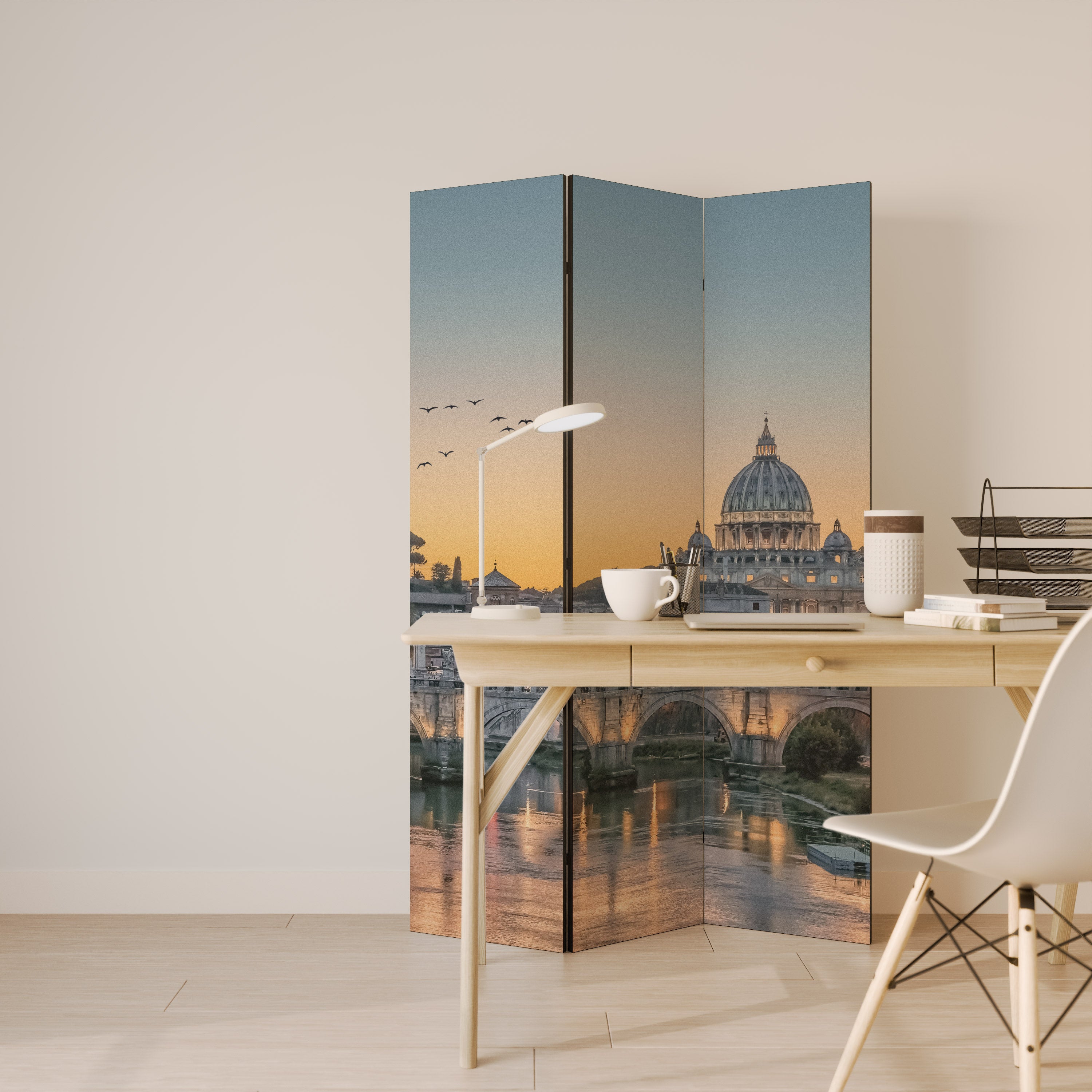 REFLECTIONS OF ROME Διακοσμητικό διαχωριστικό δωματίου 3 πάνελ