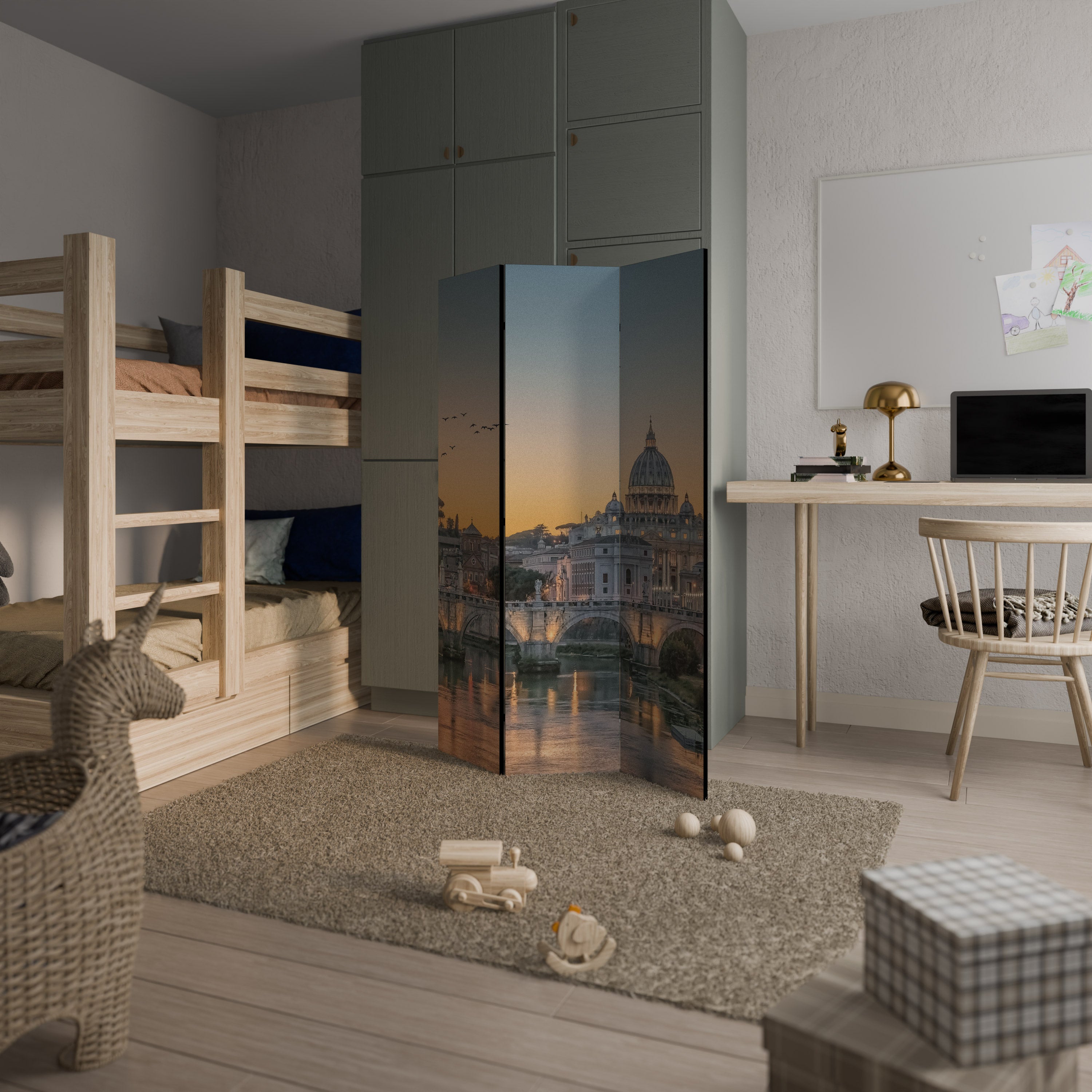 REFLECTIONS OF ROME Παραβάν με 3 πάνελ