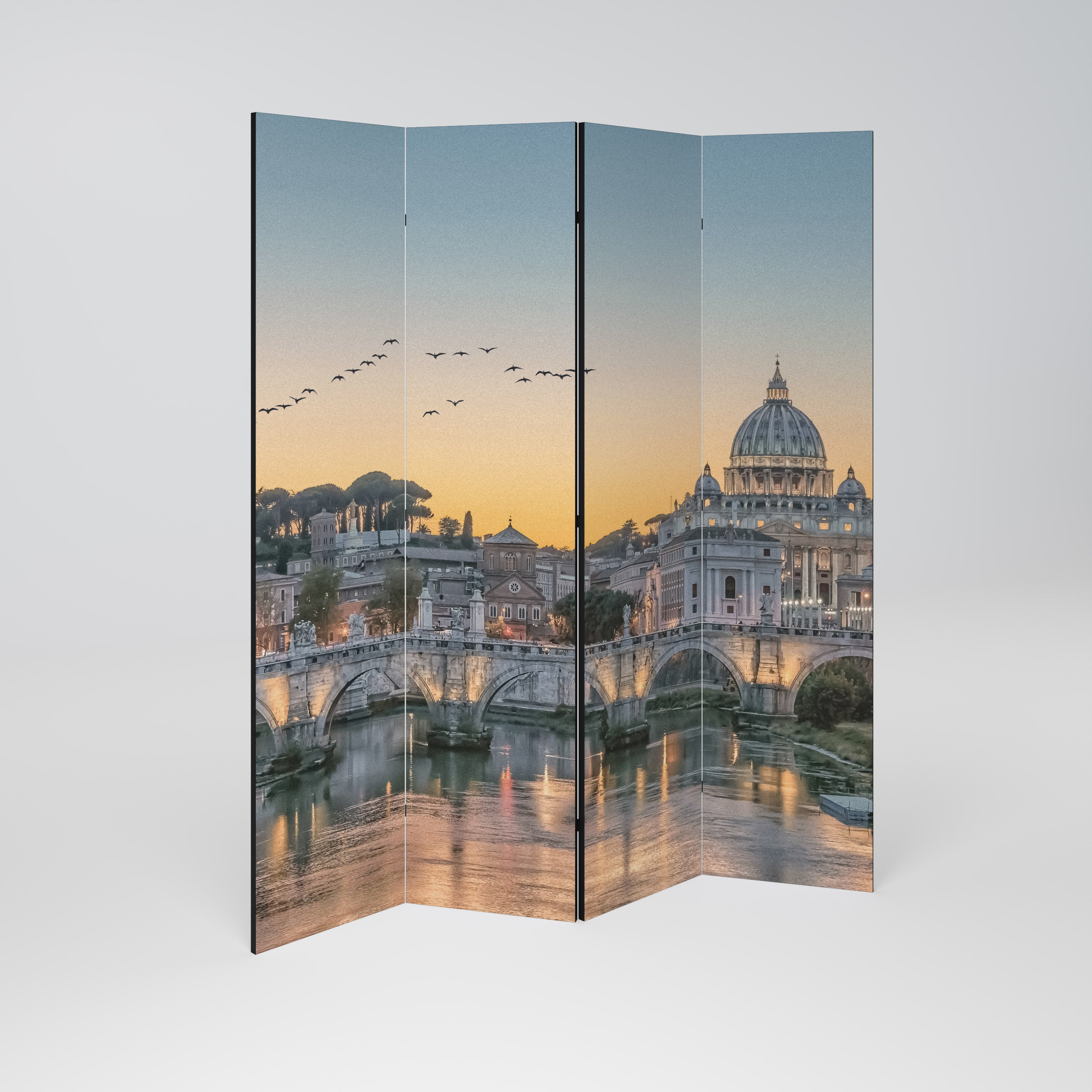 REFLECTIONS OF ROME 4-Panel Room Divider