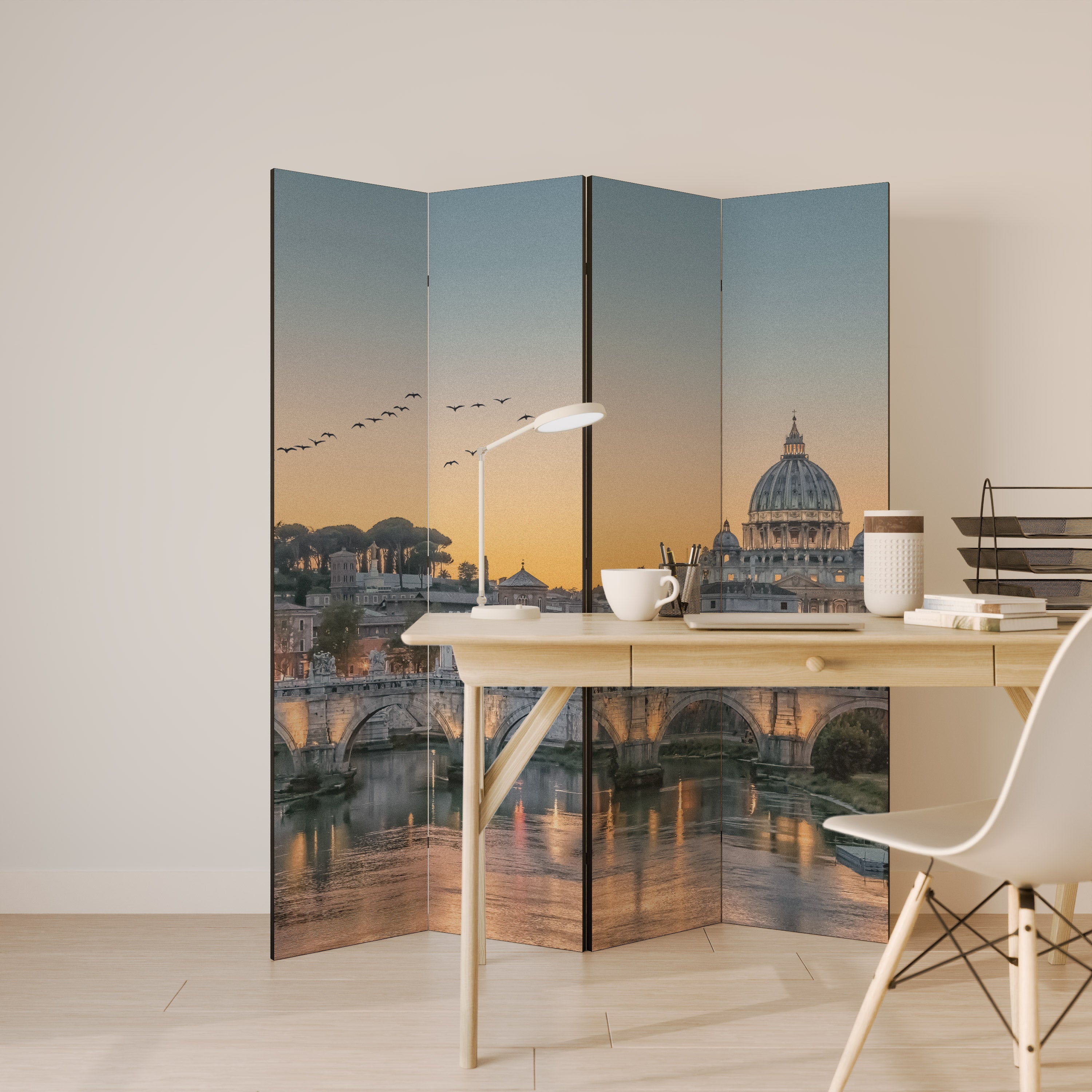 REFLECTIONS OF ROME Διακοσμητικό διαχωριστικό δωματίου 4 πάνελ