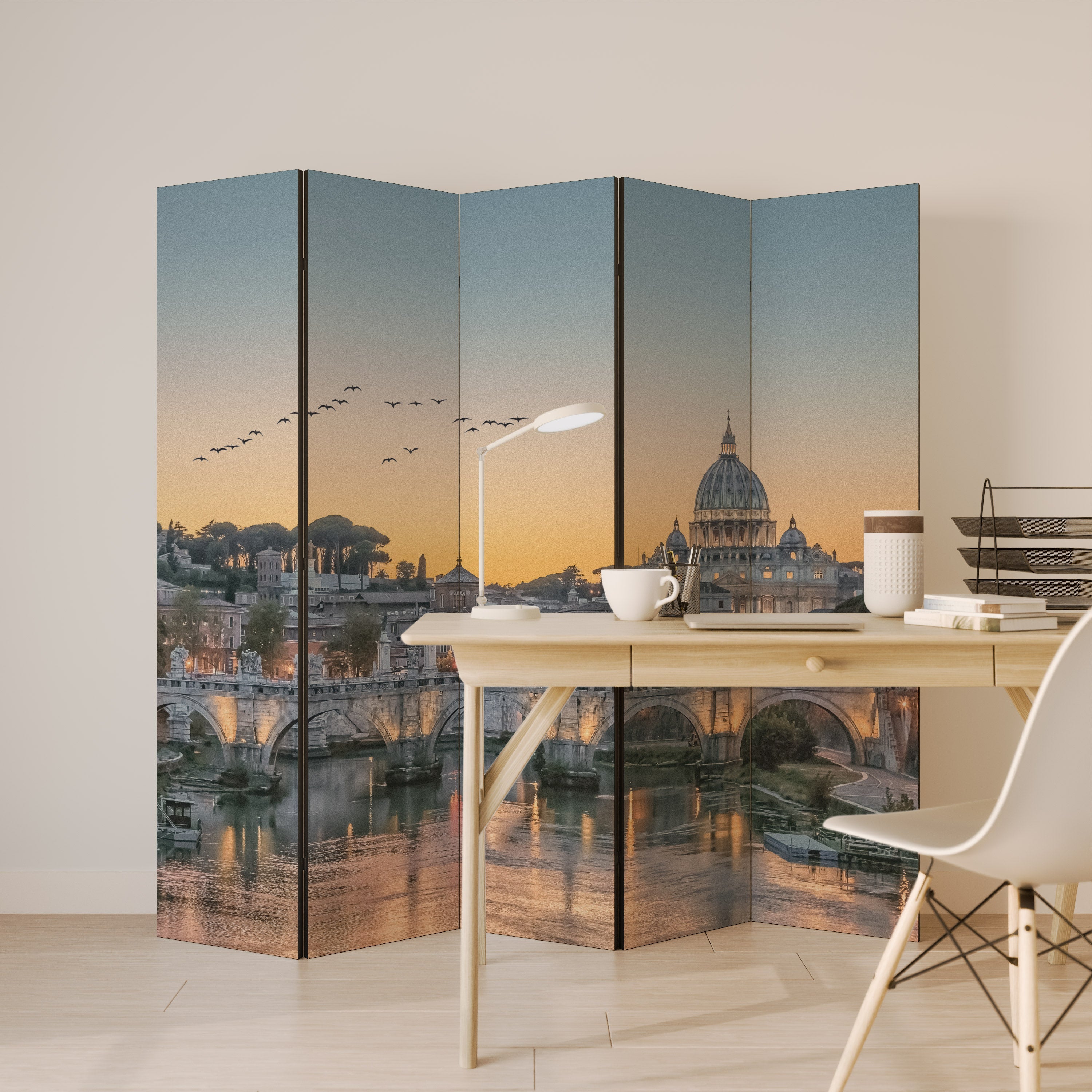 REFLECTIONS OF ROME Διακοσμητικό διαχωριστικό δωματίου 5 πάνελ