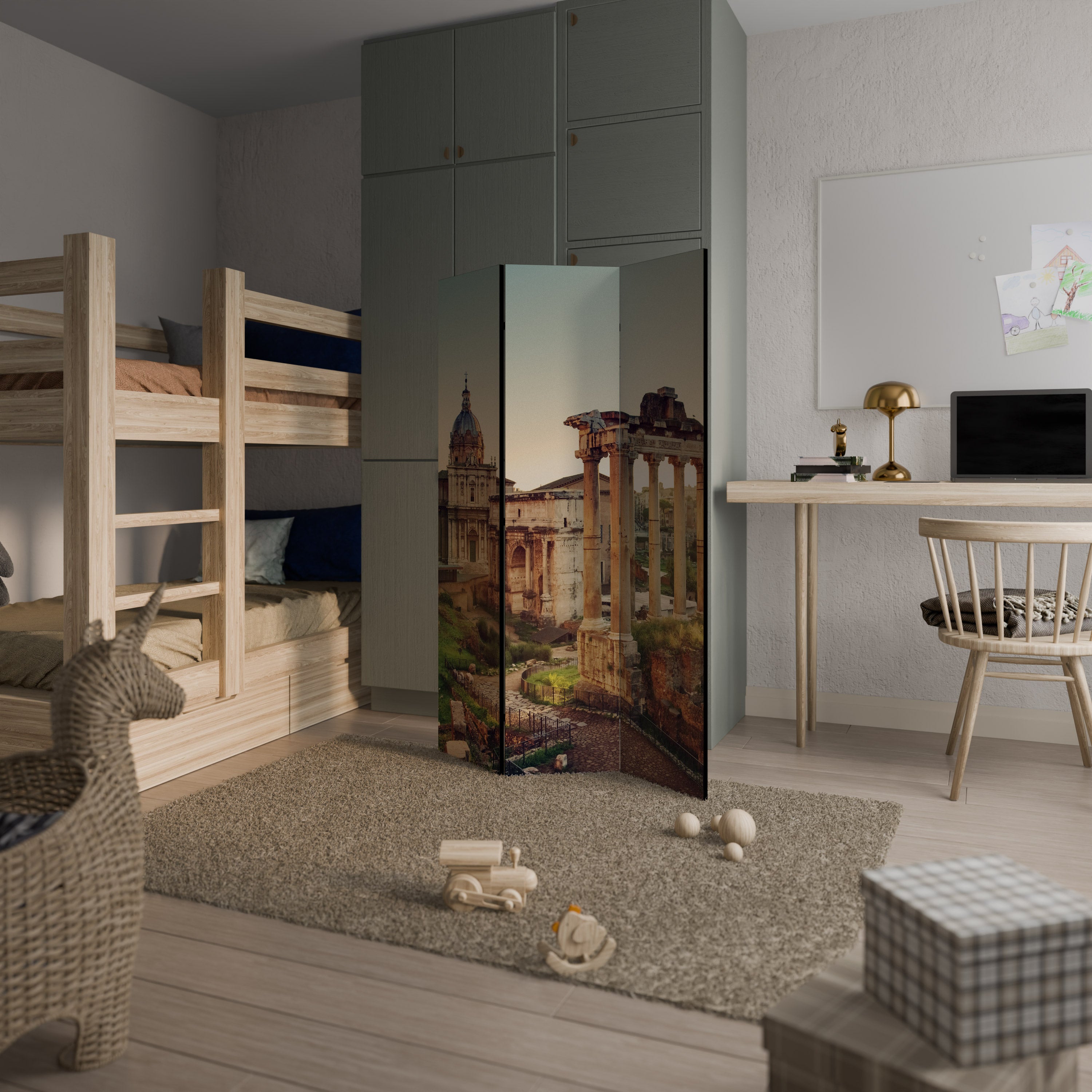 MARVELS OF THE PAST Διακοσμητικό παραβάν με 3 πάνελ