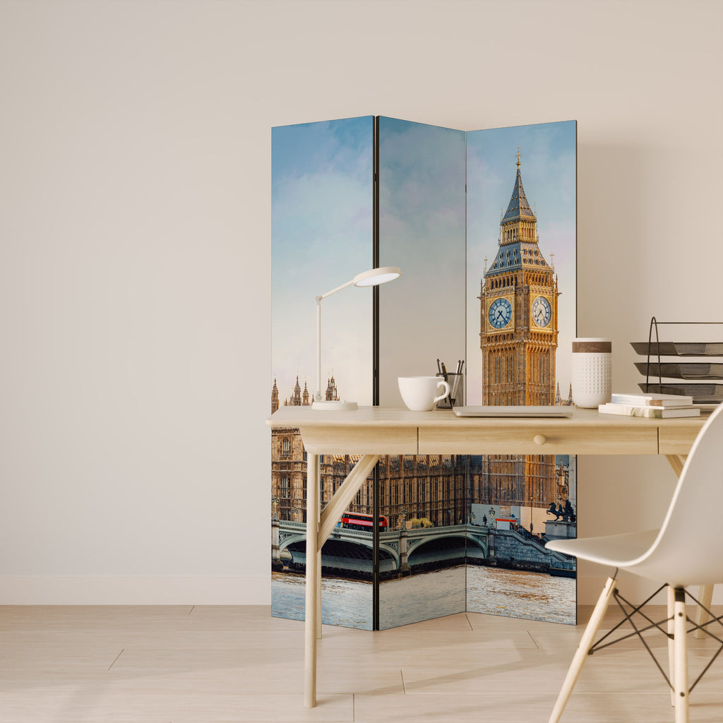 TIMELESS LONDON ELEGANCE Decorative 3-Panel Room Divider