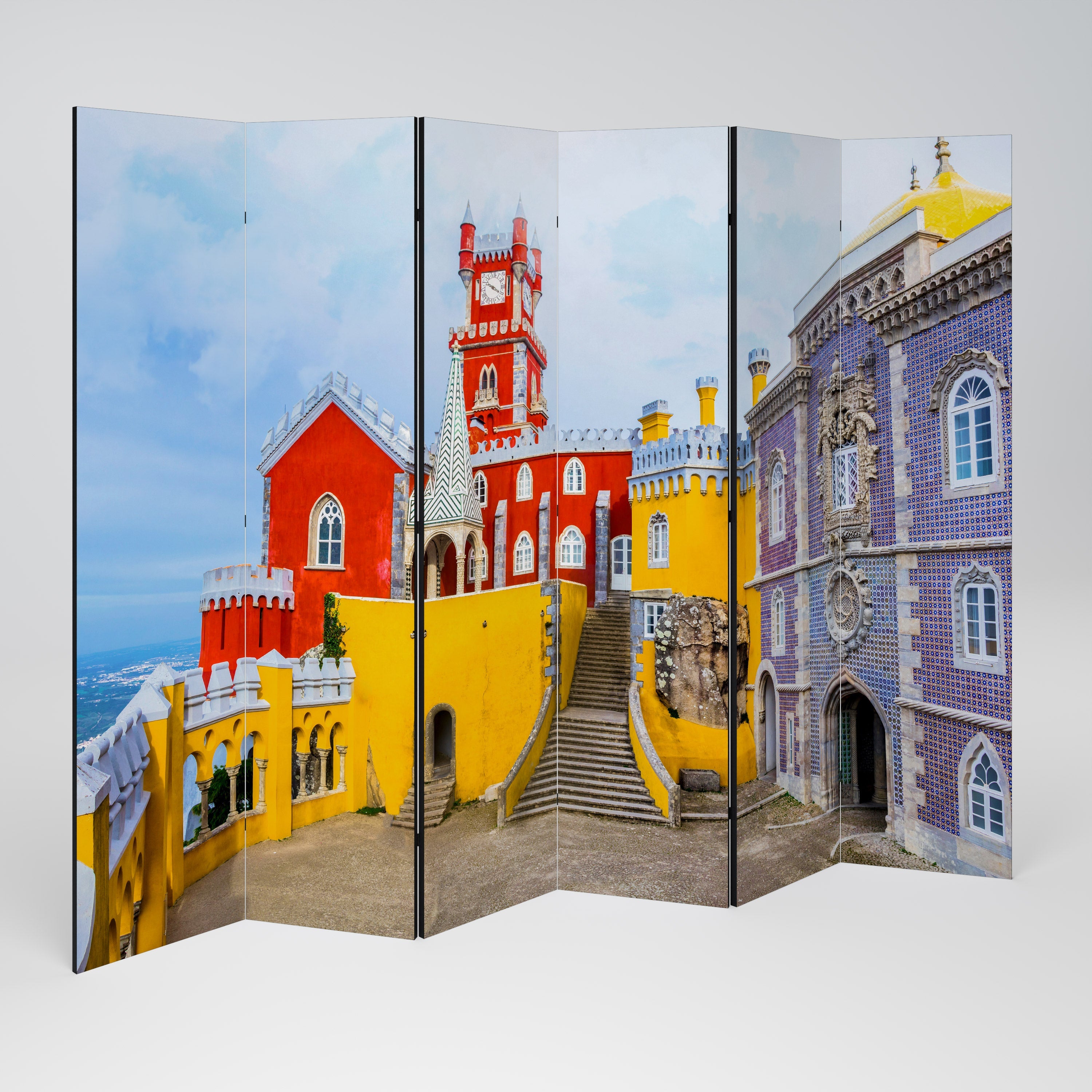 COLORFUL CASTLE CORRIDORS Διακοσμητικό διαχωριστικό δωματίου 6 πάνελ