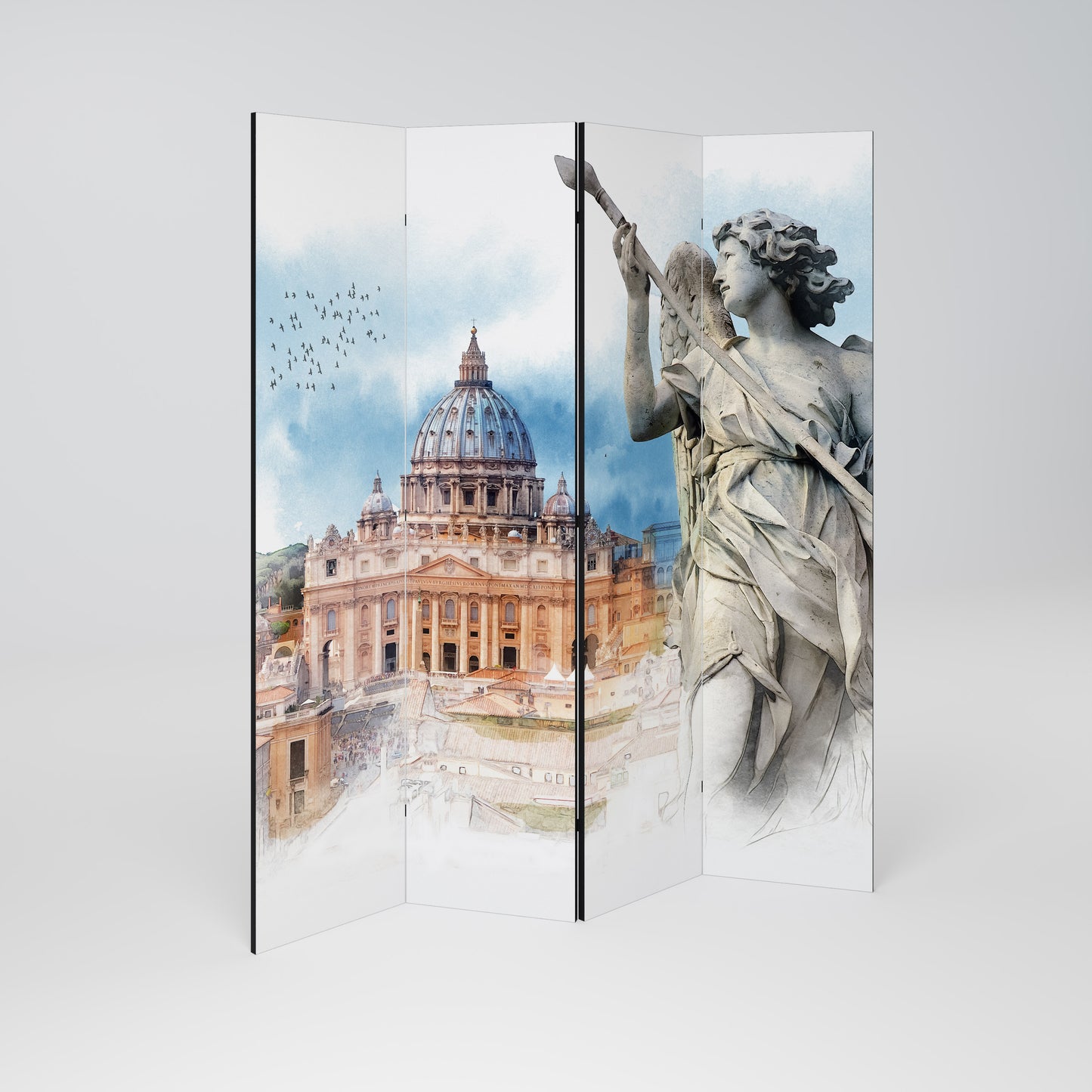 MYSTICAL CITYSCAPE RELIC Παραβάν με 4 πάνελ