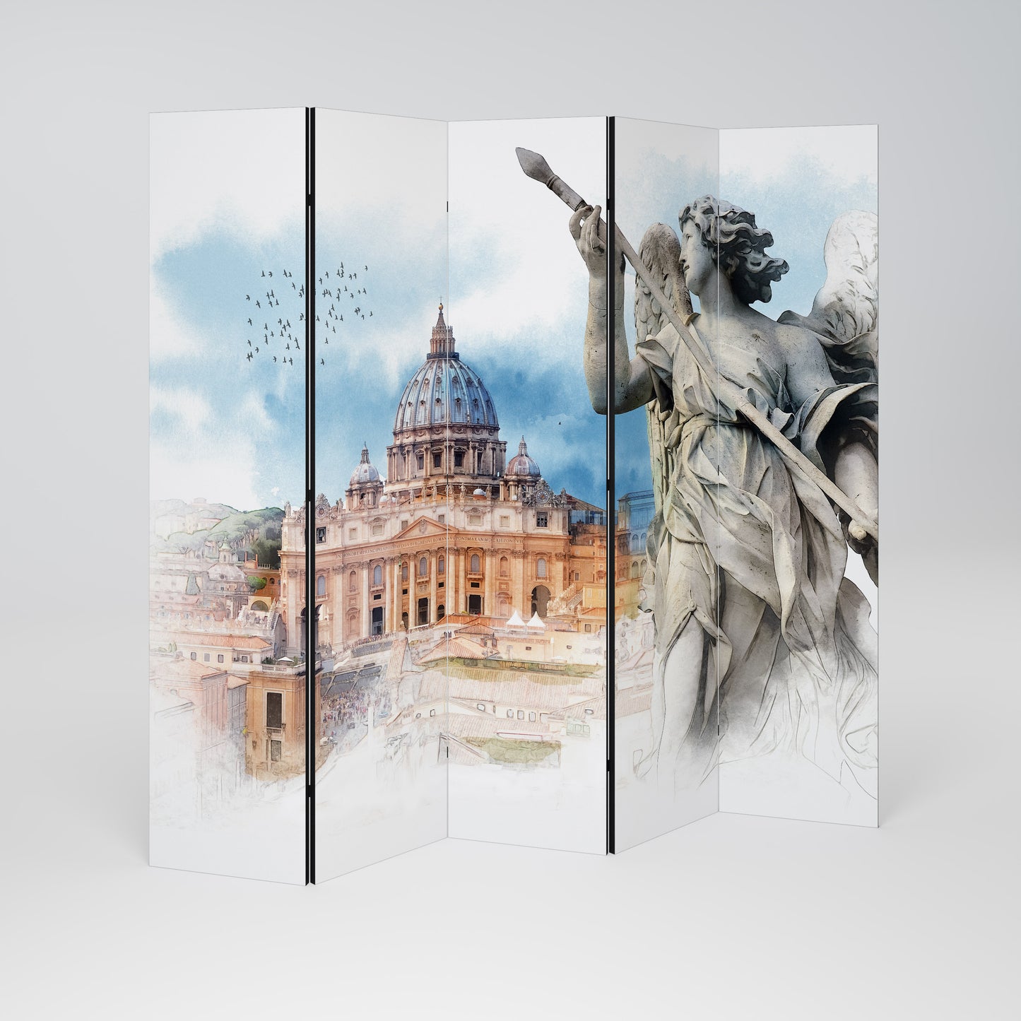 MYSTICAL CITYSCAPE RELIC Παραβάν με 5 πάνελ