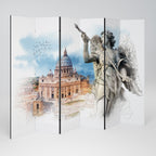 MYSTICAL CITYSCAPE RELIC 6-Panel Room Divider