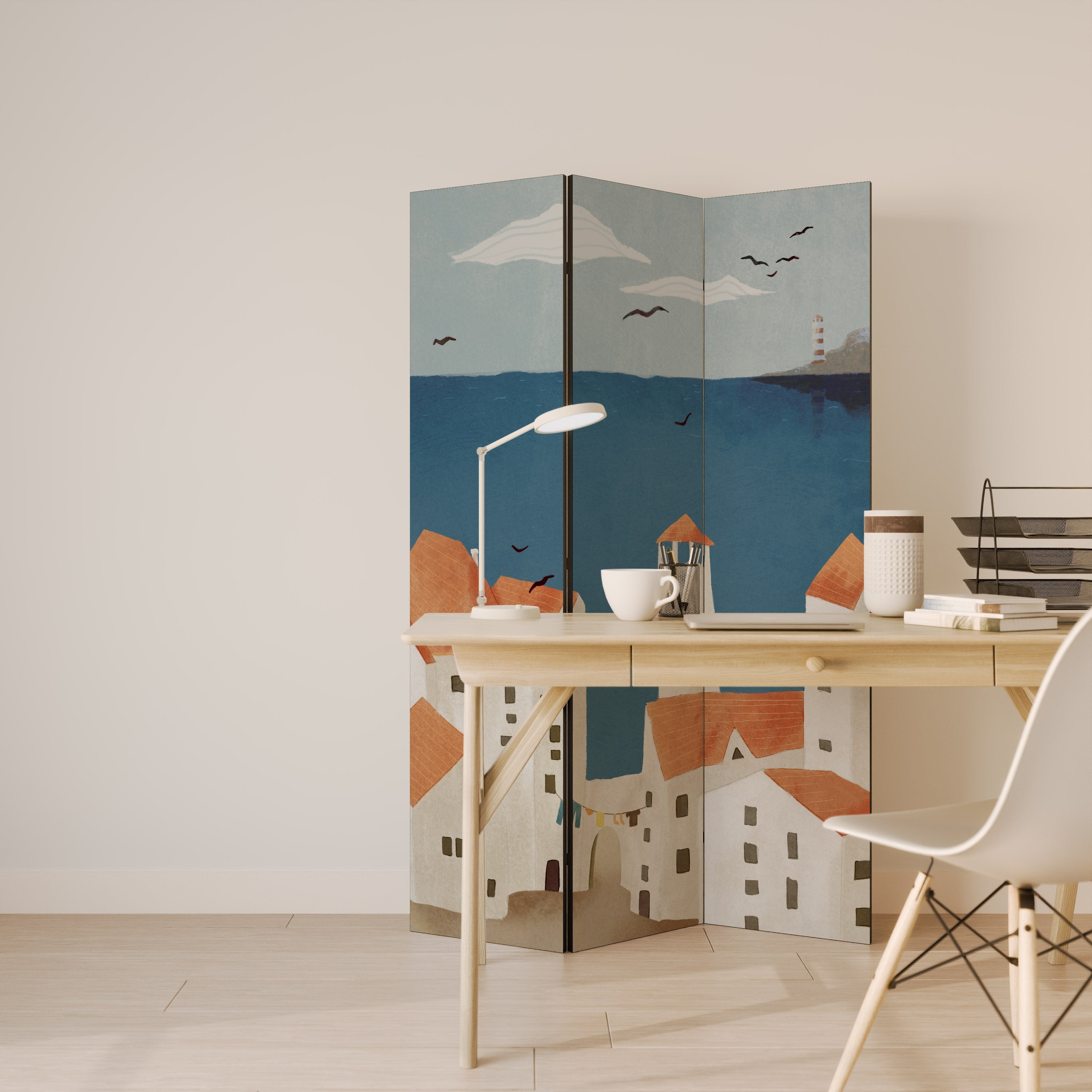 COASTLAND VILLAGE Διακοσμητικό διαχωριστικό δωματίου 3 πάνελ