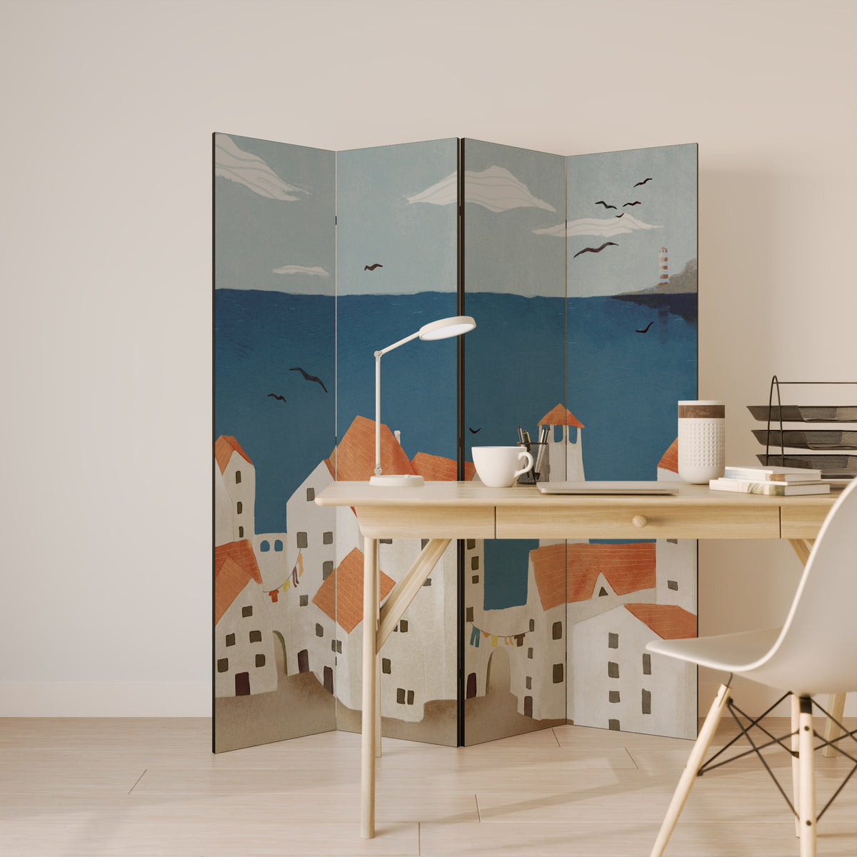 COASTLAND VILLAGE Παραβάν με 4 πάνελ
