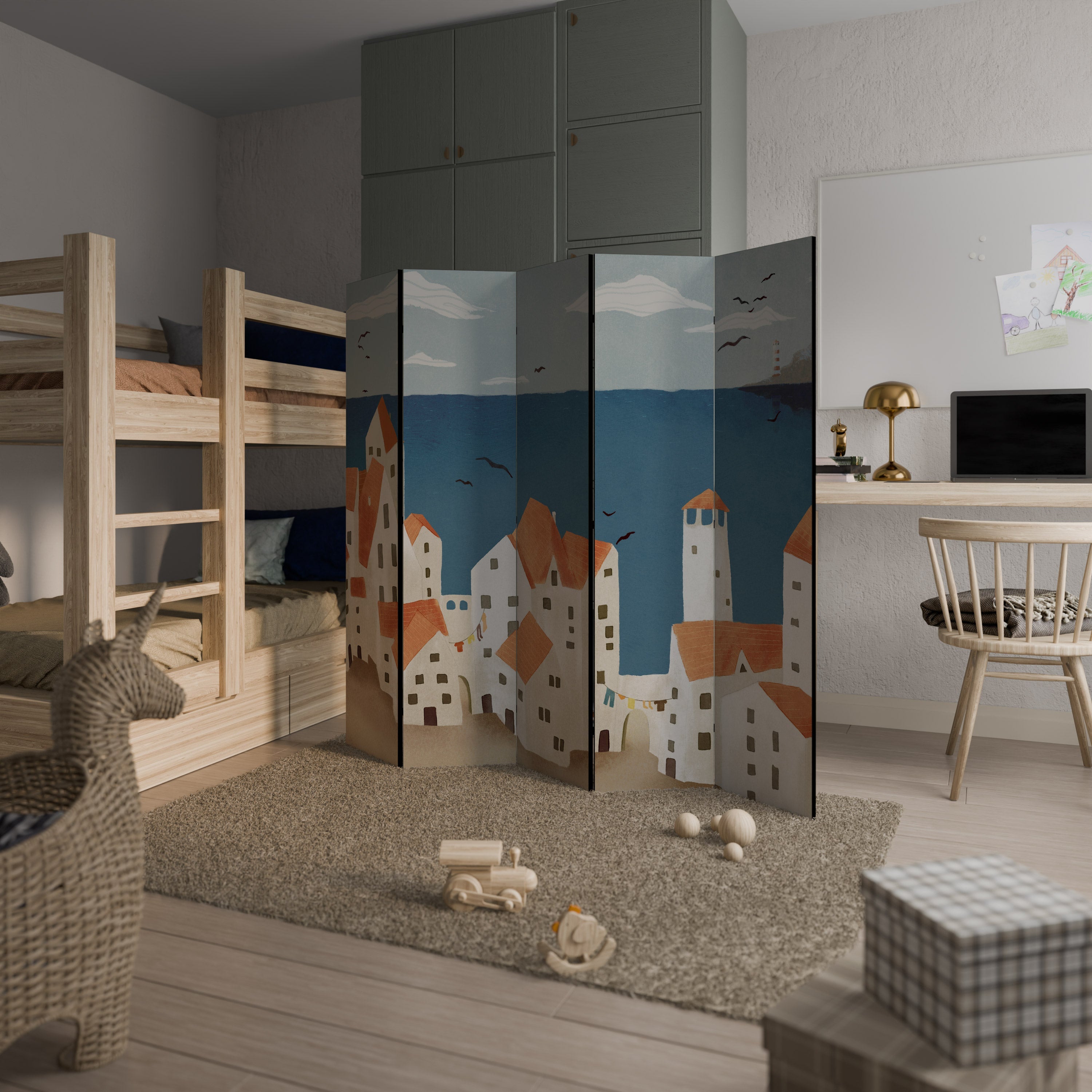 COASTLAND VILLAGE Διακοσμητικό διαχωριστικό δωματίου 5 πάνελ