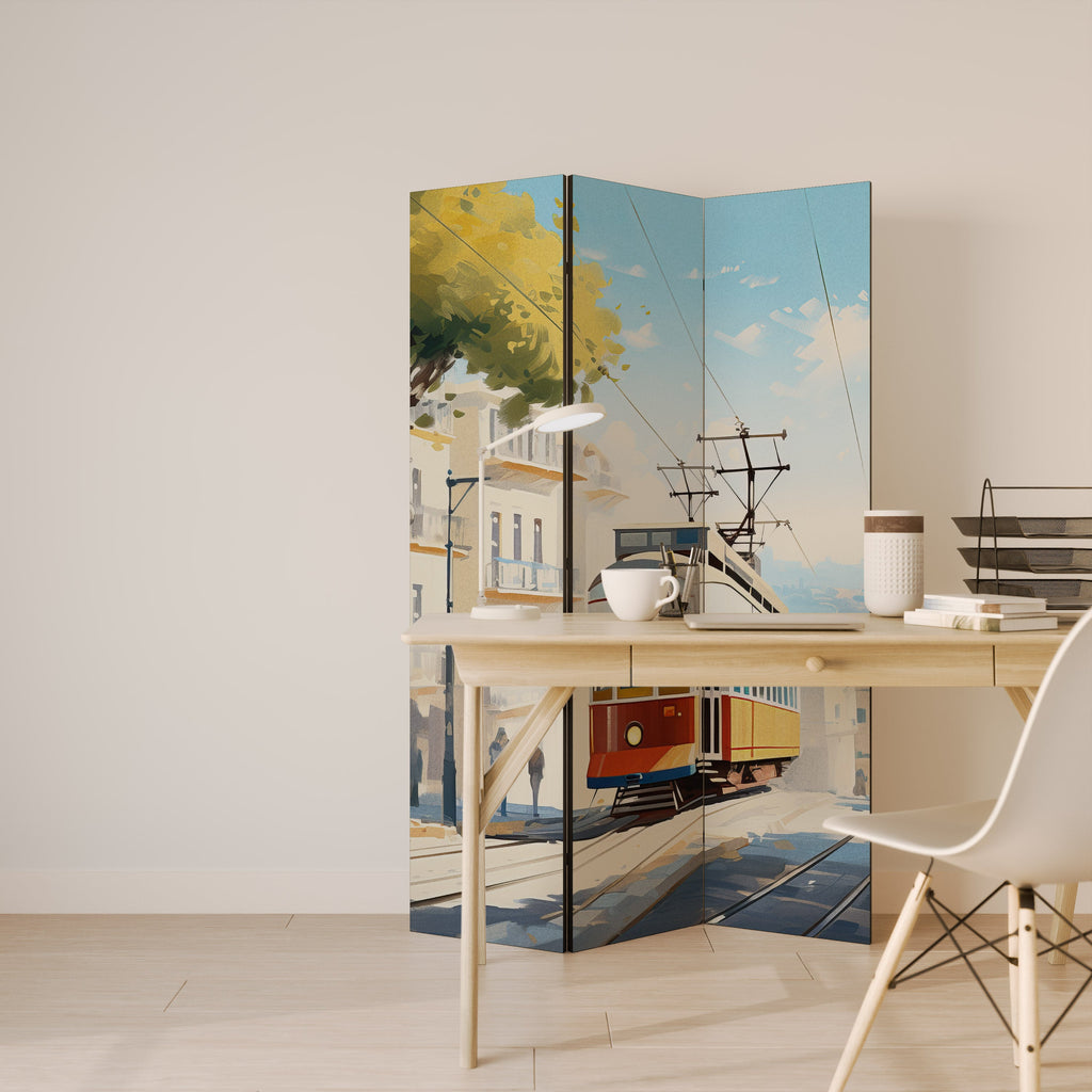 TRAMWAY DREAMSCAPE Decorative 3-Panel Room Divider