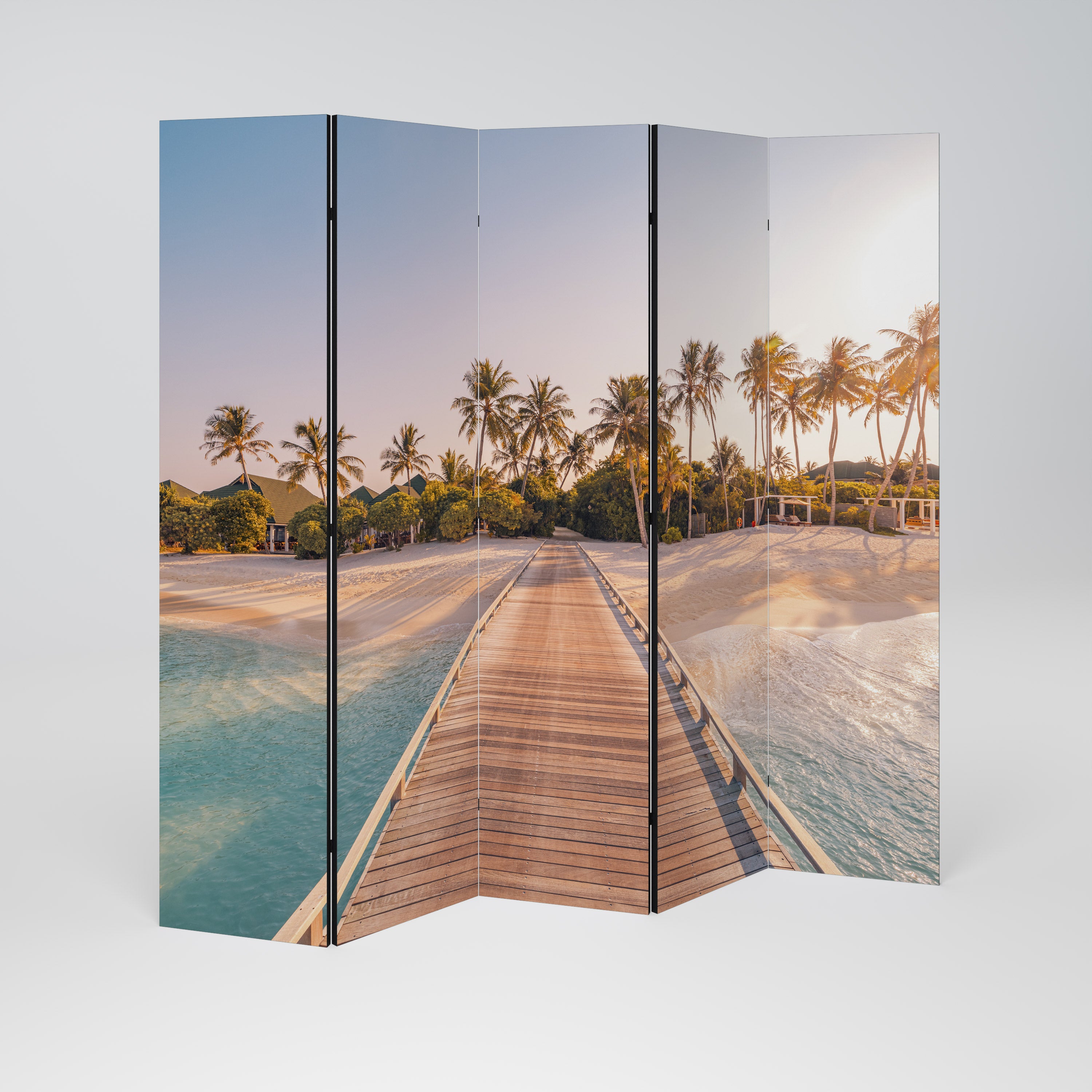 SUNSET SANDSCAPE JOURNEY 5-Panel Room Divider