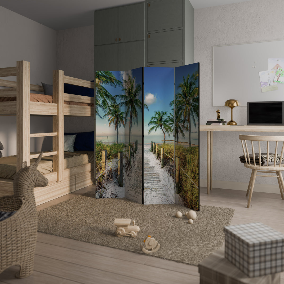 BREEZY COASTAL RETREAT Παραβάν με 4 πάνελ