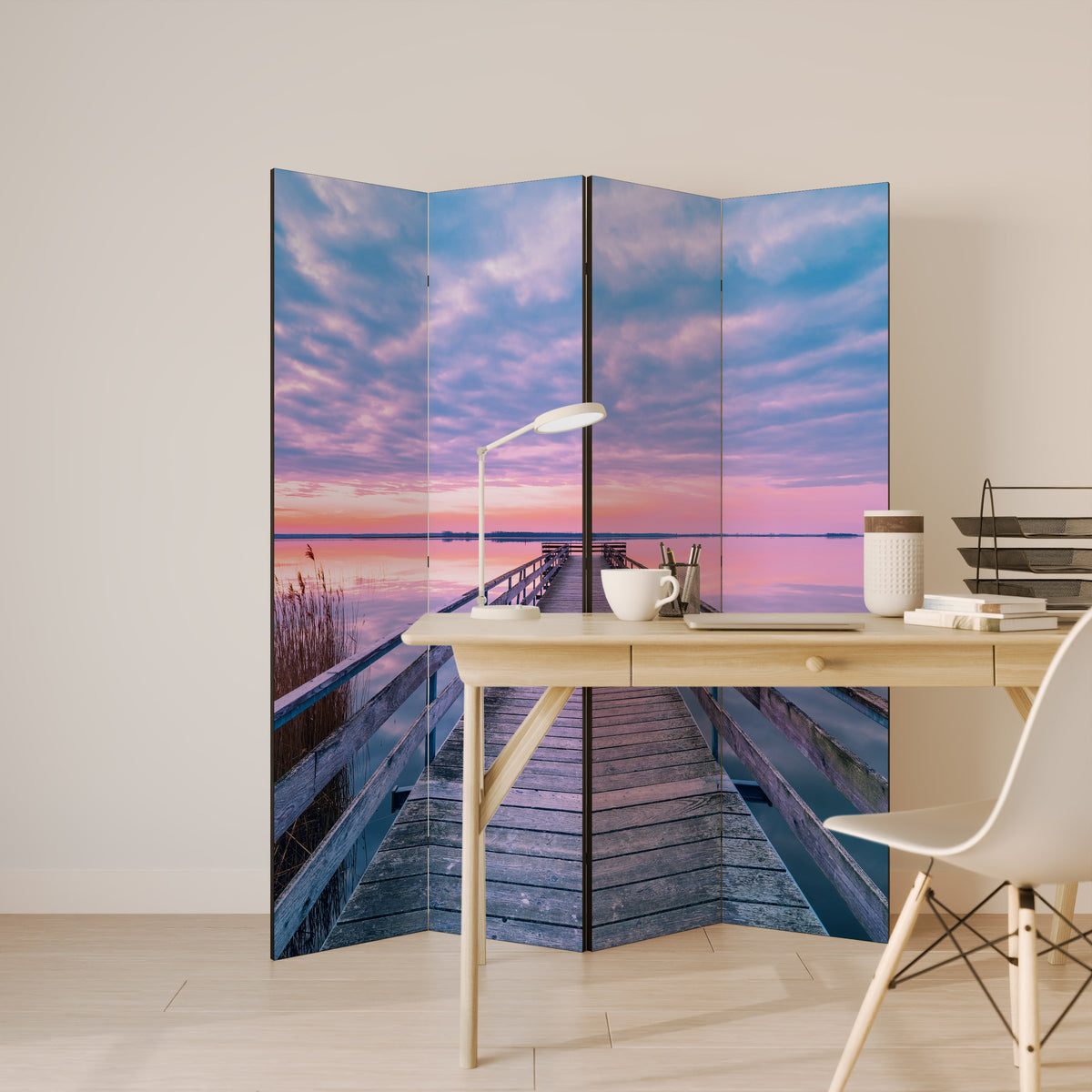 PASTEL PROMENADE Παραβάν με 4 πάνελ