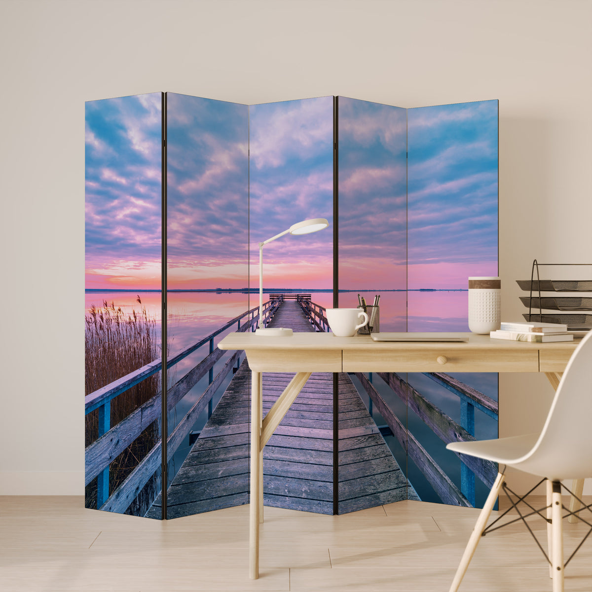 PASTEL PROMENADE Παραβάν με 5 πάνελ
