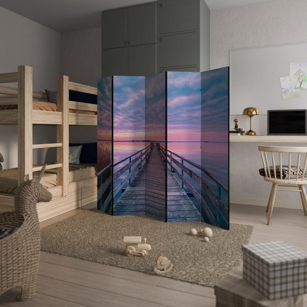 PASTEL PROMENADE Παραβάν με 5 πάνελ