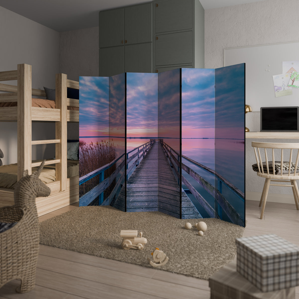 PASTEL PROMENADE Παραβάν με 6 πάνελ