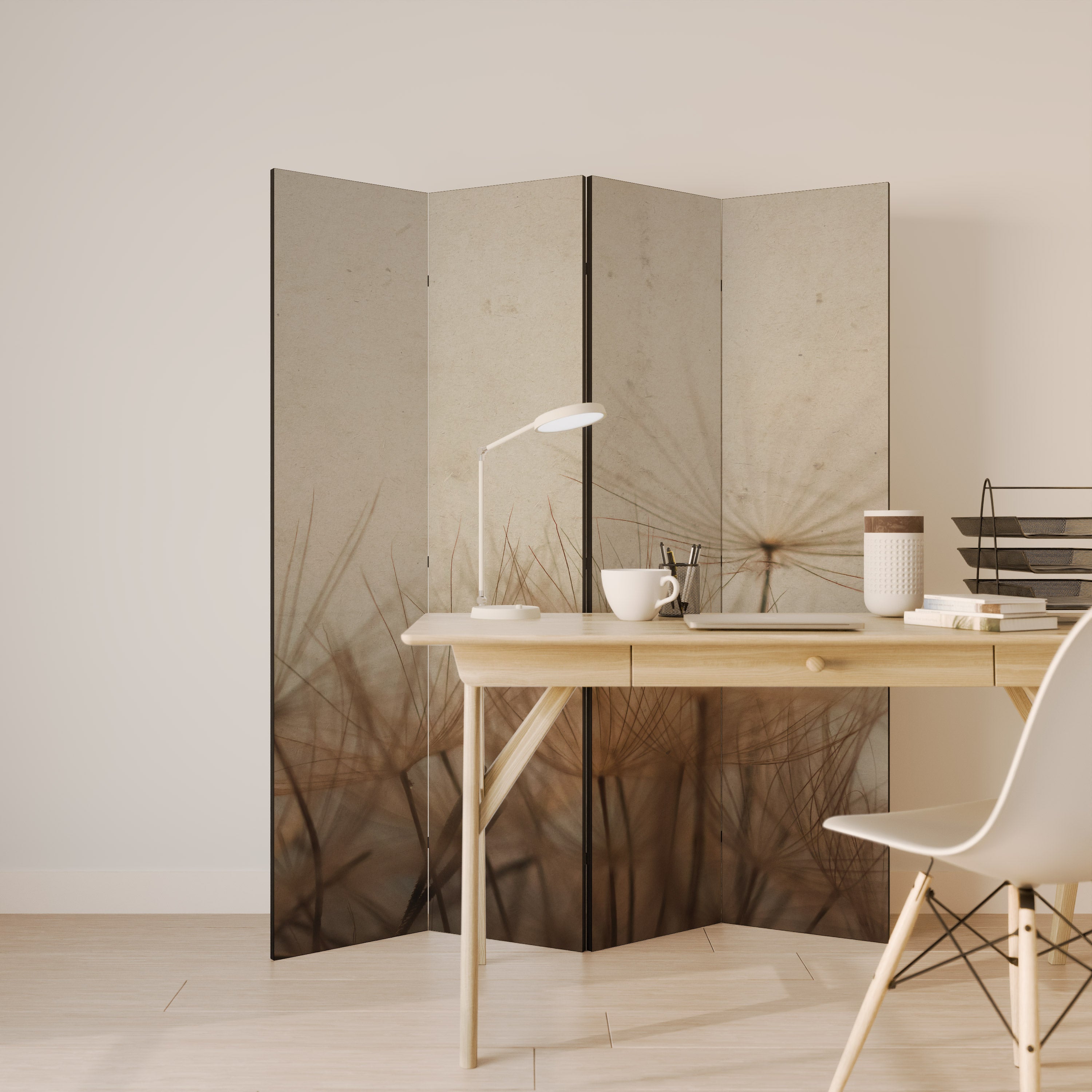 EARTH BREATH Decorative 4-Panel Room Divider