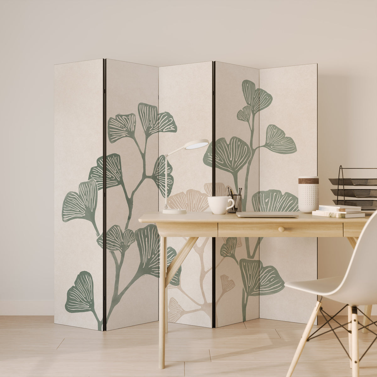THE GOST OF GINKGO 5-Panel Room Divider