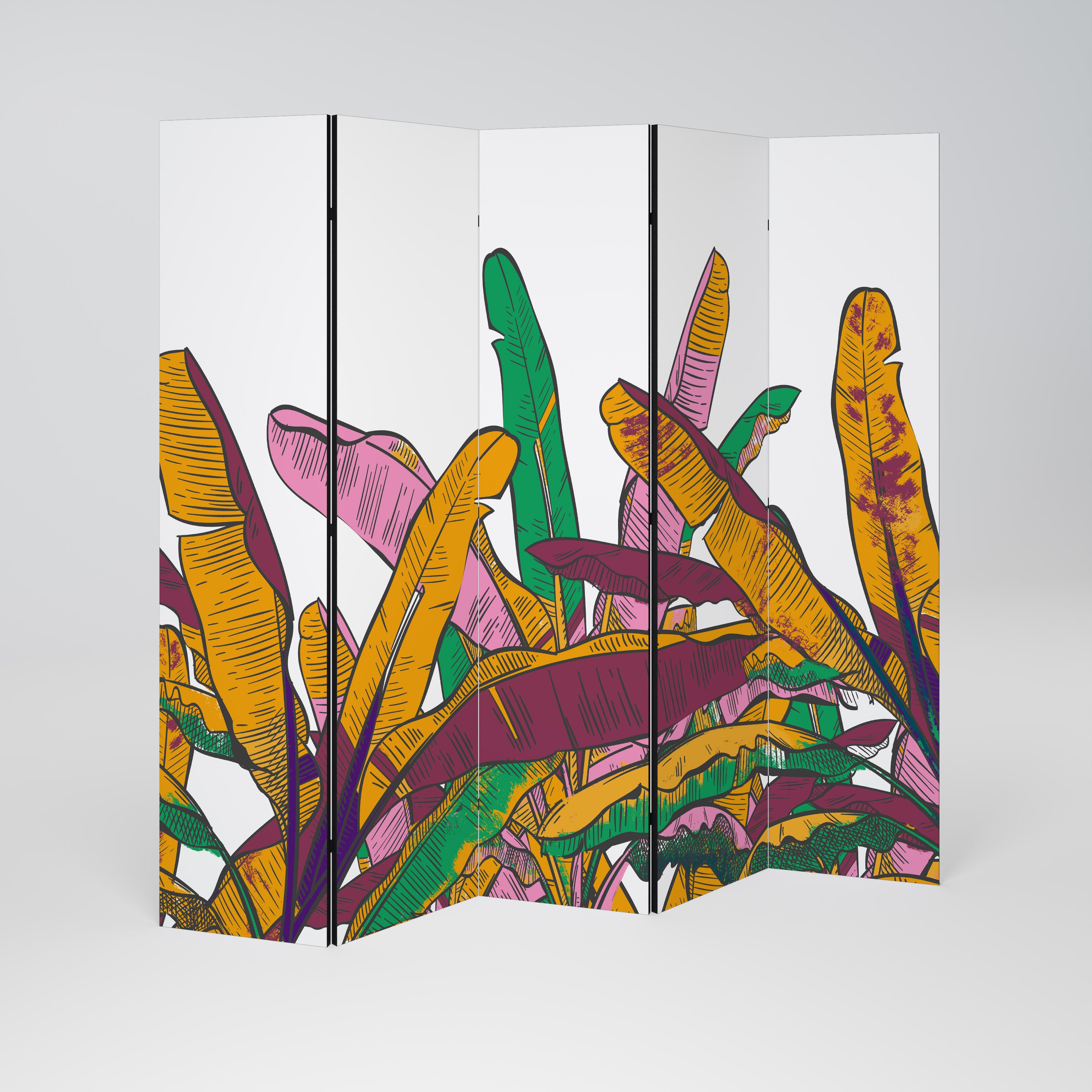 TROPICAL GLOW 5-Panel Room Divider
