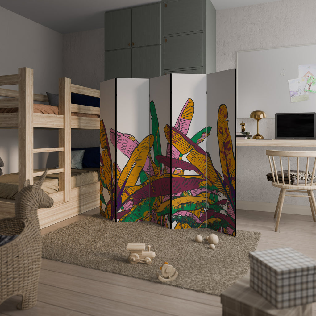 TROPICAL GLOW 5-Panel Room Divider